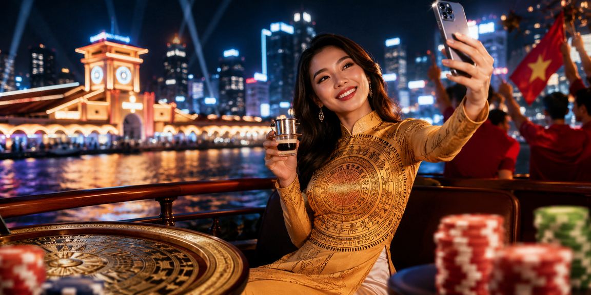 Người dùng TP.HCM kiểm tra tiền thưởng casino trên điện thoại tại quán cà phê