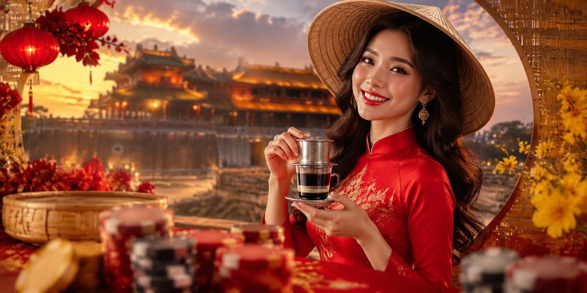 Người chơi tại Huế nghiên cứu điều khoản dịch vụ cá cược với nón lá truyền thống