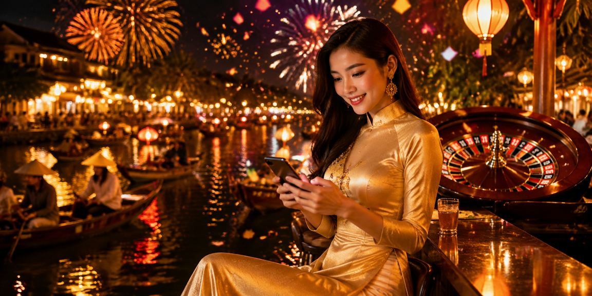 Không khí roulette cao cấp tại vùng Mekong với trang phục áo dài truyền thống Việt Nam