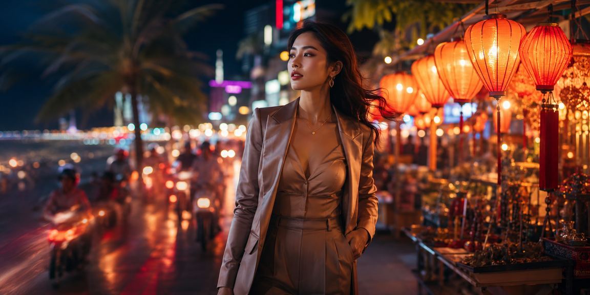 Cảnh chợ đêm Phú Quốc lung linh gắn với trải nghiệm VIP trên nền tảng 1575